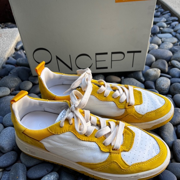 Oncept Phoenix Sneaker in White/Yellow. Like New, In Box. - Picture 4 of 8